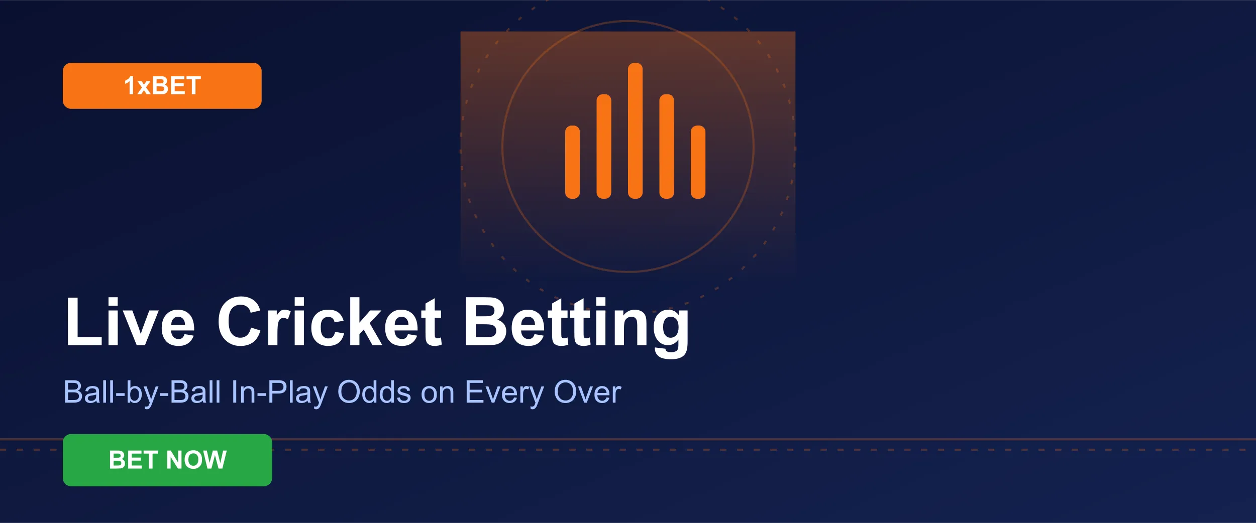 Live cricket betting odds — ball-by-ball in-play markets on every over