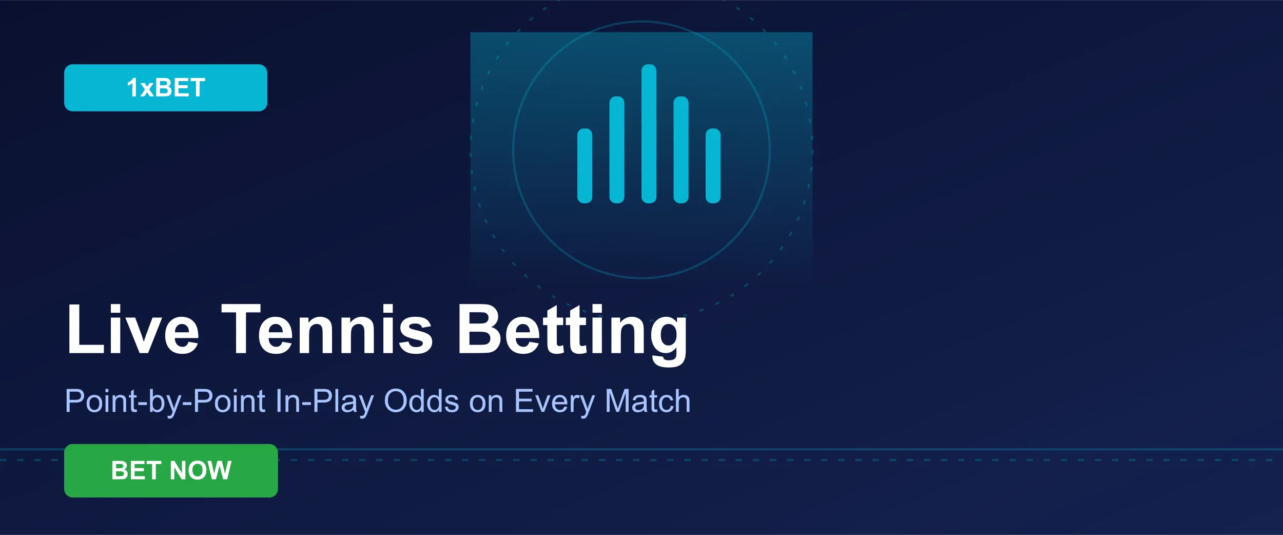Live tennis betting odds — point-by-point in-play markets on every match